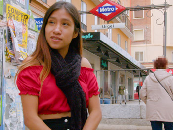 Teenage girl-next-door wants to pass the HARD TEST: Sluttying around San Isidro with Adely! 'I'm excited by VERY NERVOUS :-P'